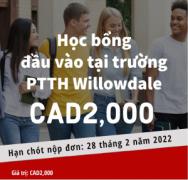 Học bổng Canada 2022 tại THPT Willowdale